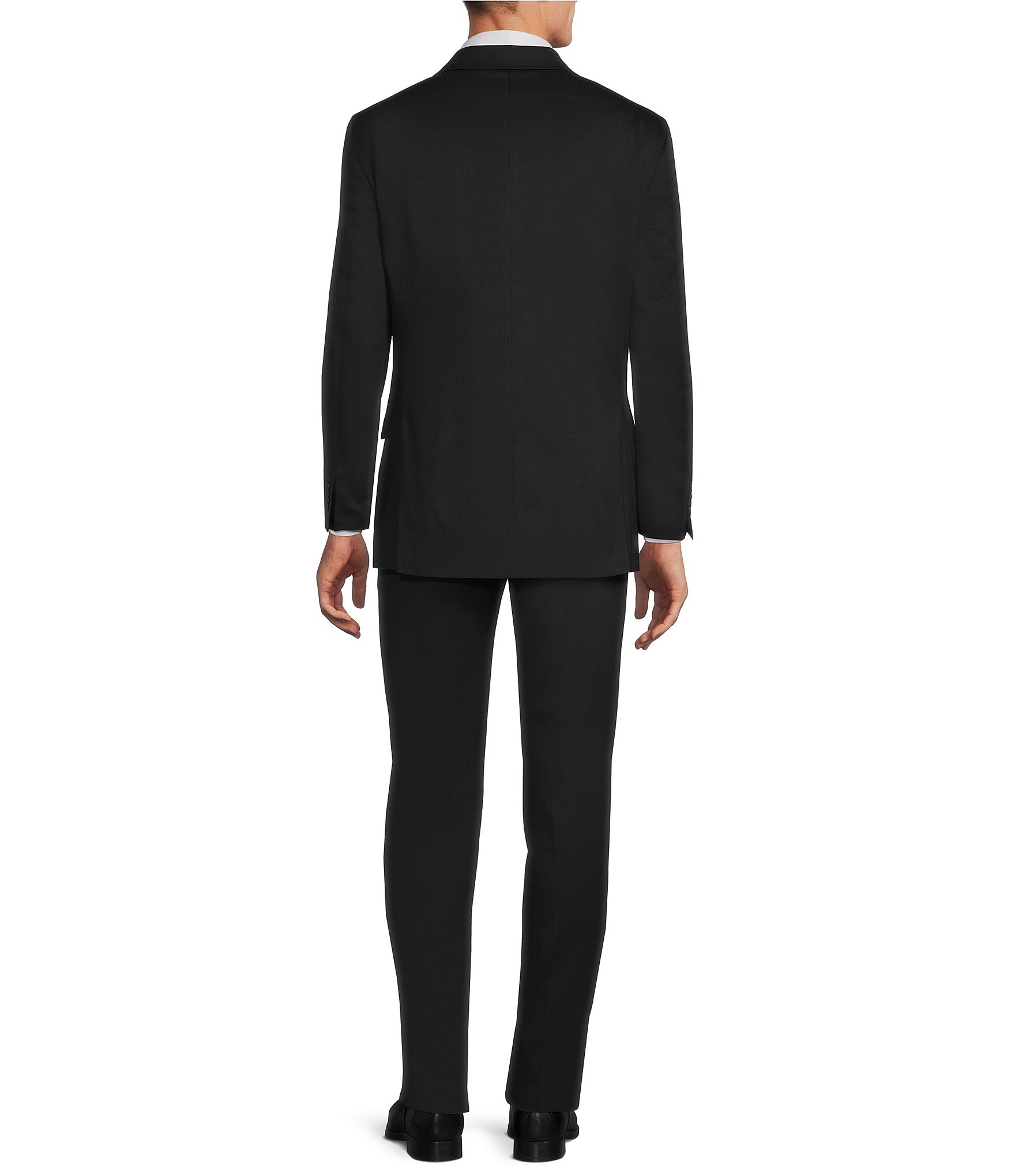 black suit back view