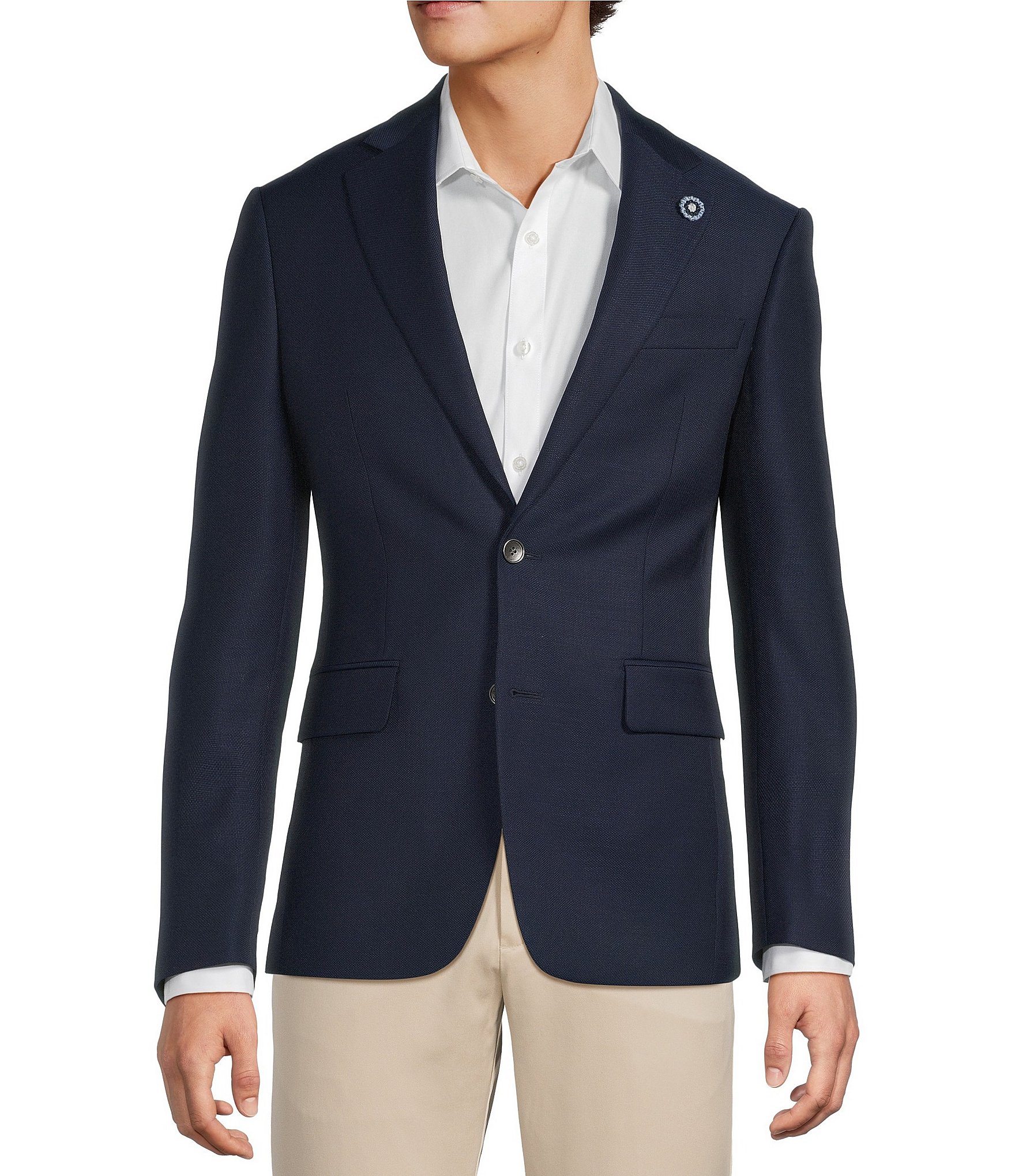 Modern Fit Solid Wool Blend Blazer