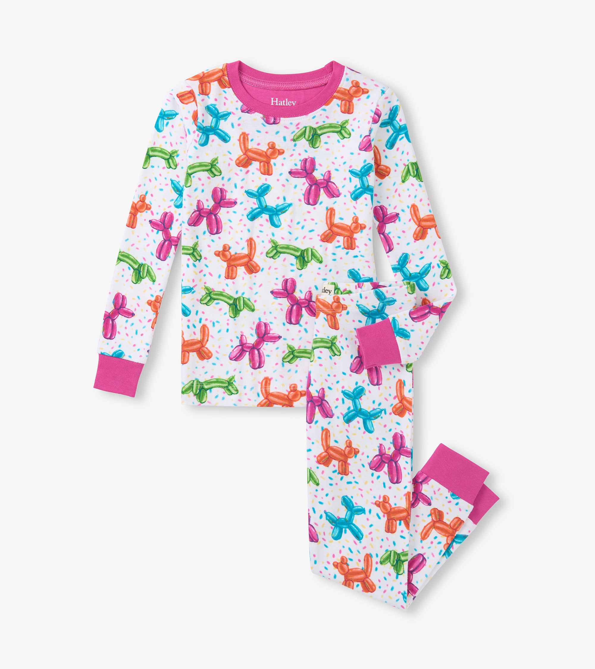 Girls Balloon Pets Cotton Pajama Set