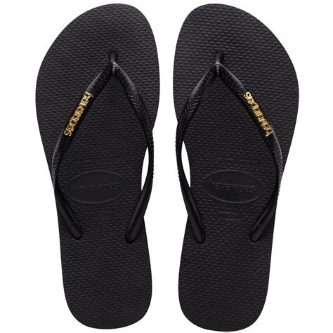 Slim Logo Metallic Flip Flops