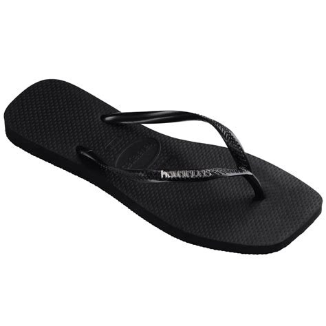 Slim Square Logo Metallic Flip Flops — alternate product/detail view