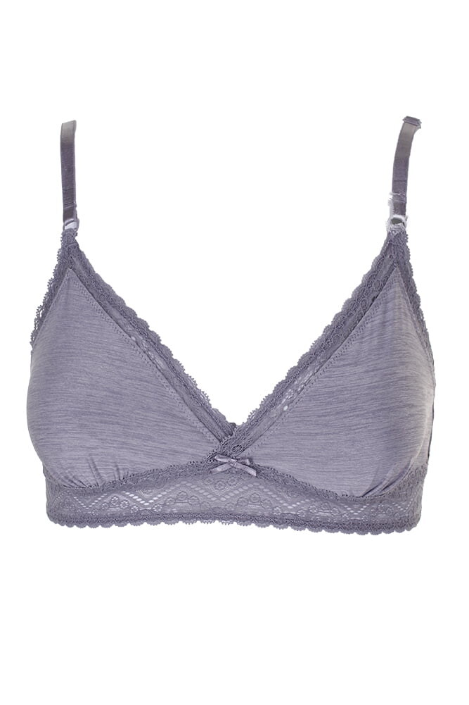 Natural Marl Geometric Lace Bralette