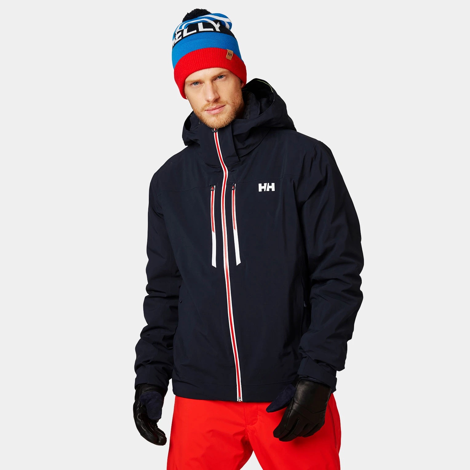 Alpha jacket worn with ski layers