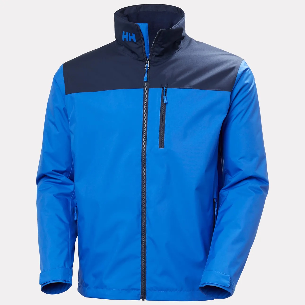 blue colour-blocked Crew jacket