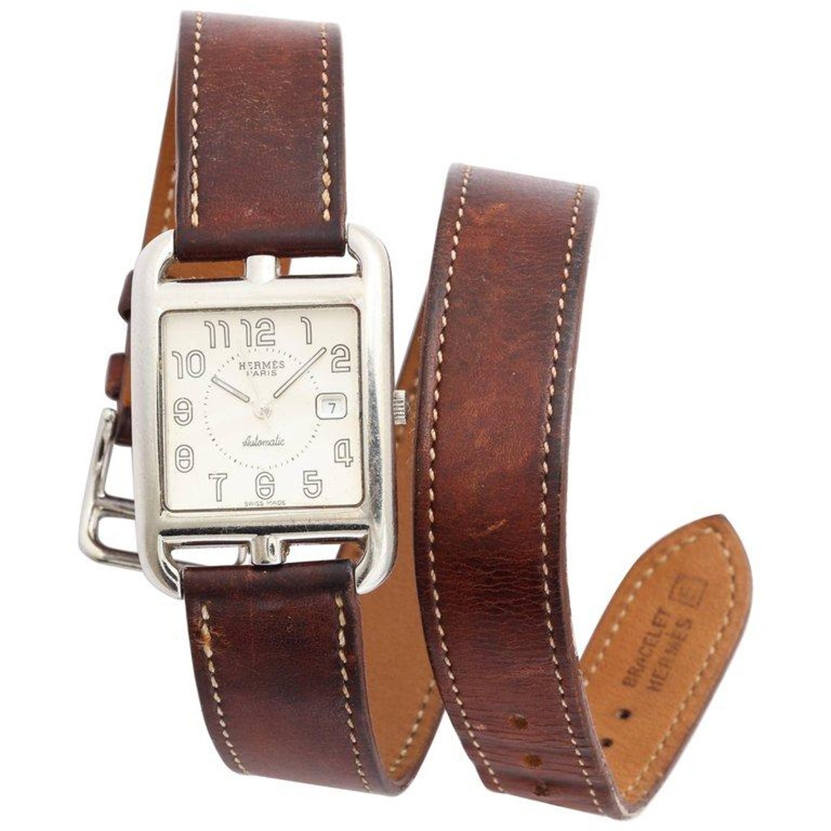 Cape Cod automatic with the brown leather wrapping twice round the wrist
