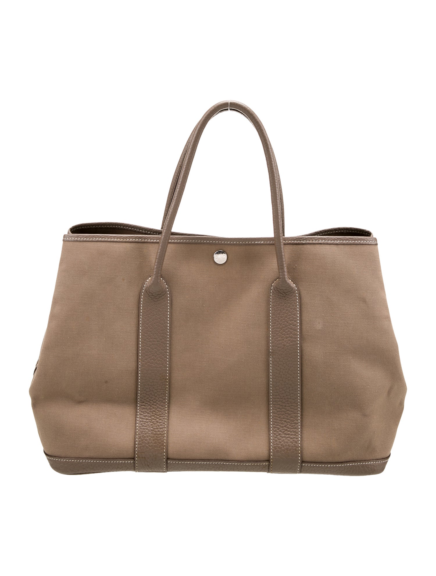 Étoupe all-canvas Garden Party with the snap closure and side tabs