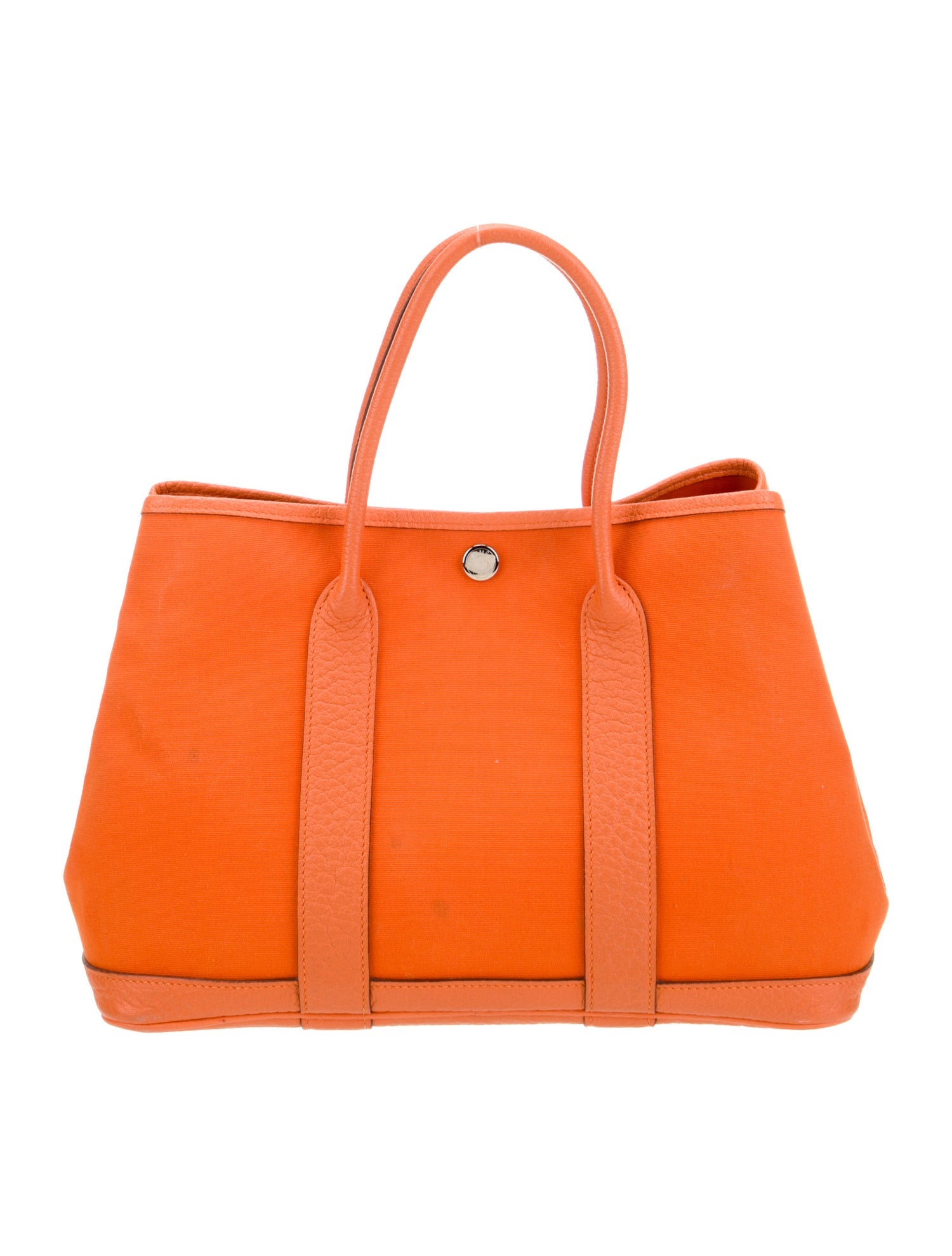 Orange canvas Garden Party — the house signature colour