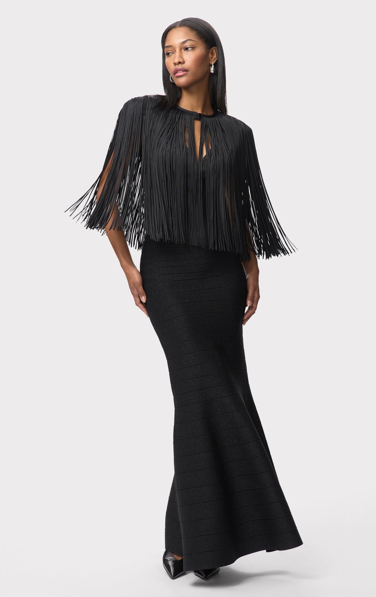 full look with cape movement