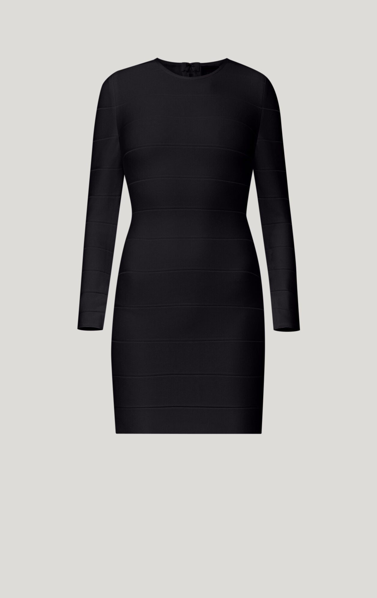 flat front showing the fitted knit body