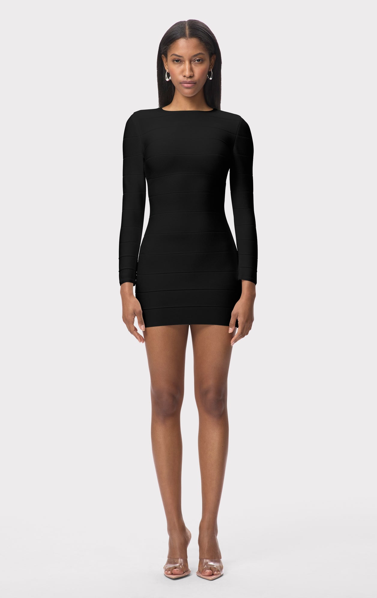 back view with simple crew neckline
