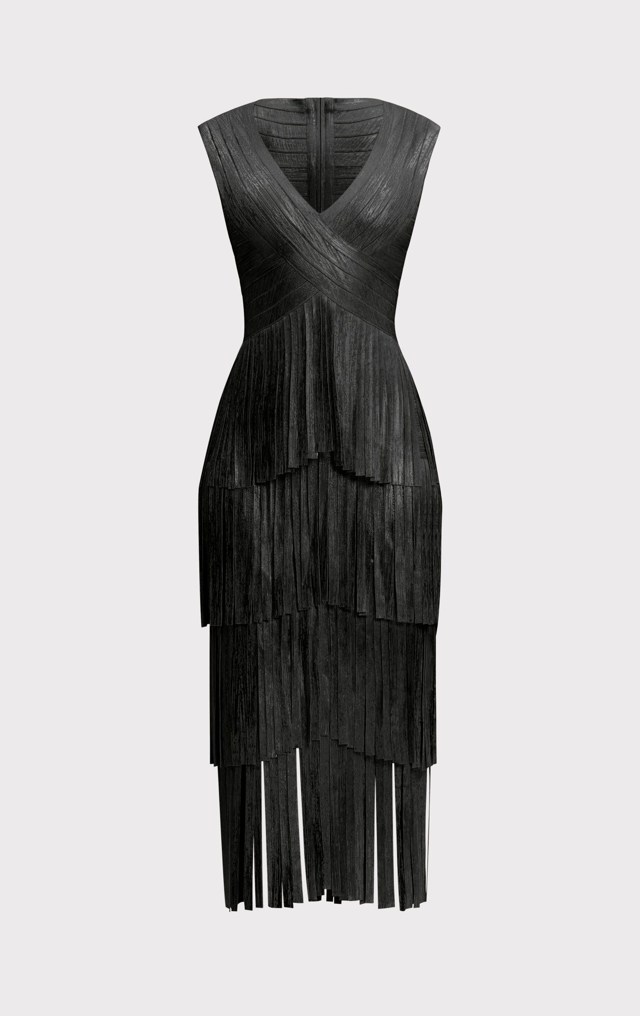 flat front with fringe tiers