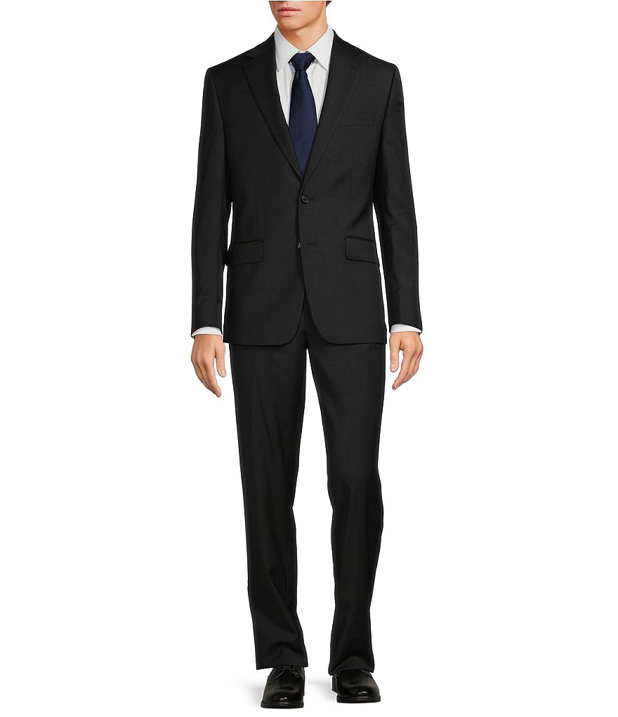 Dark solid suit front view