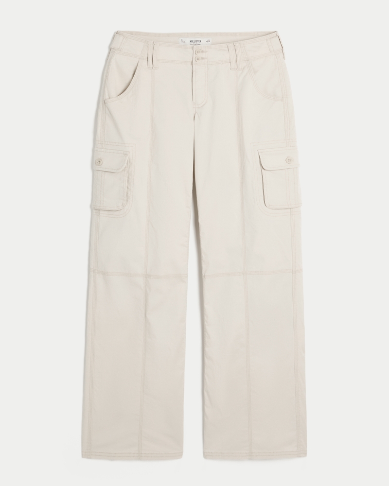 Adjustable Waist Low-Rise Baggy Cargo Pants