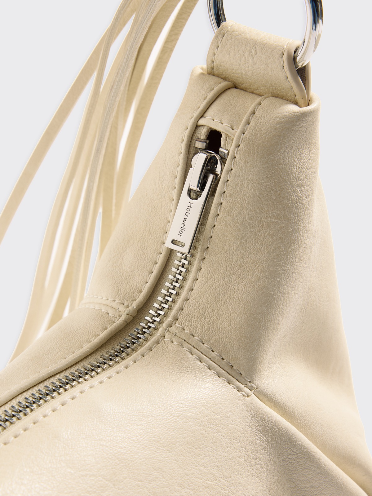 Zip and leather surface detail