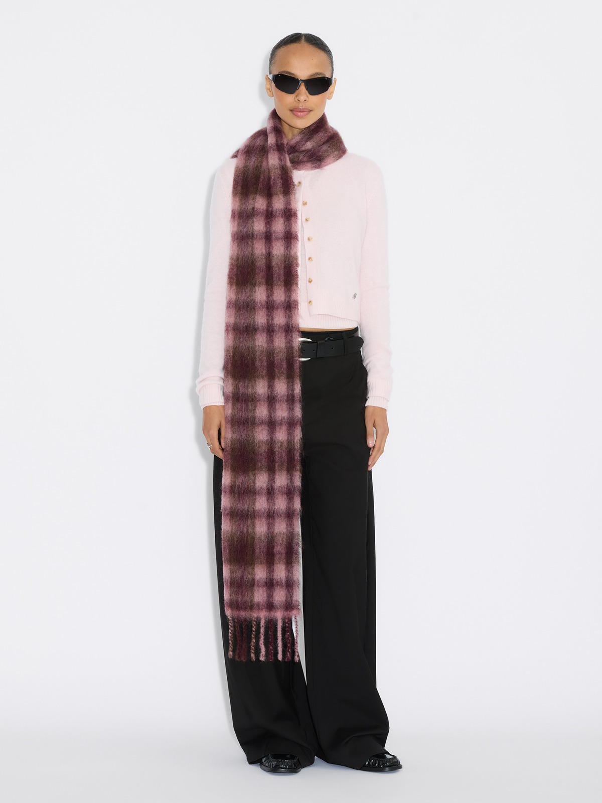Fresia Check Tassel Scarf