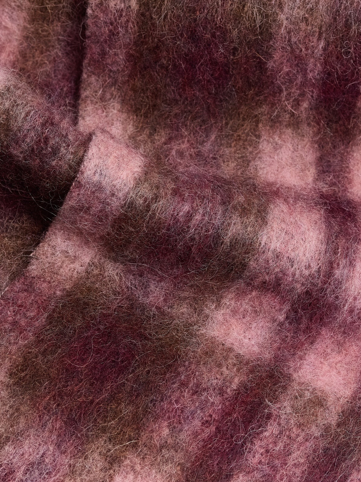 Surface close-up of the brushed plaid