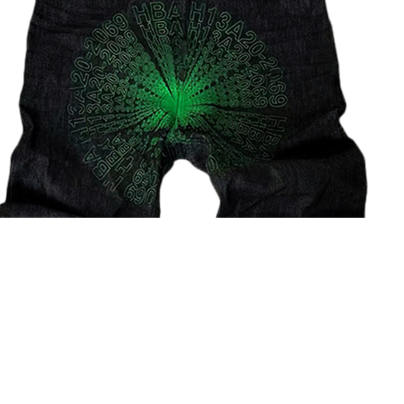 Waistband and upper print detail