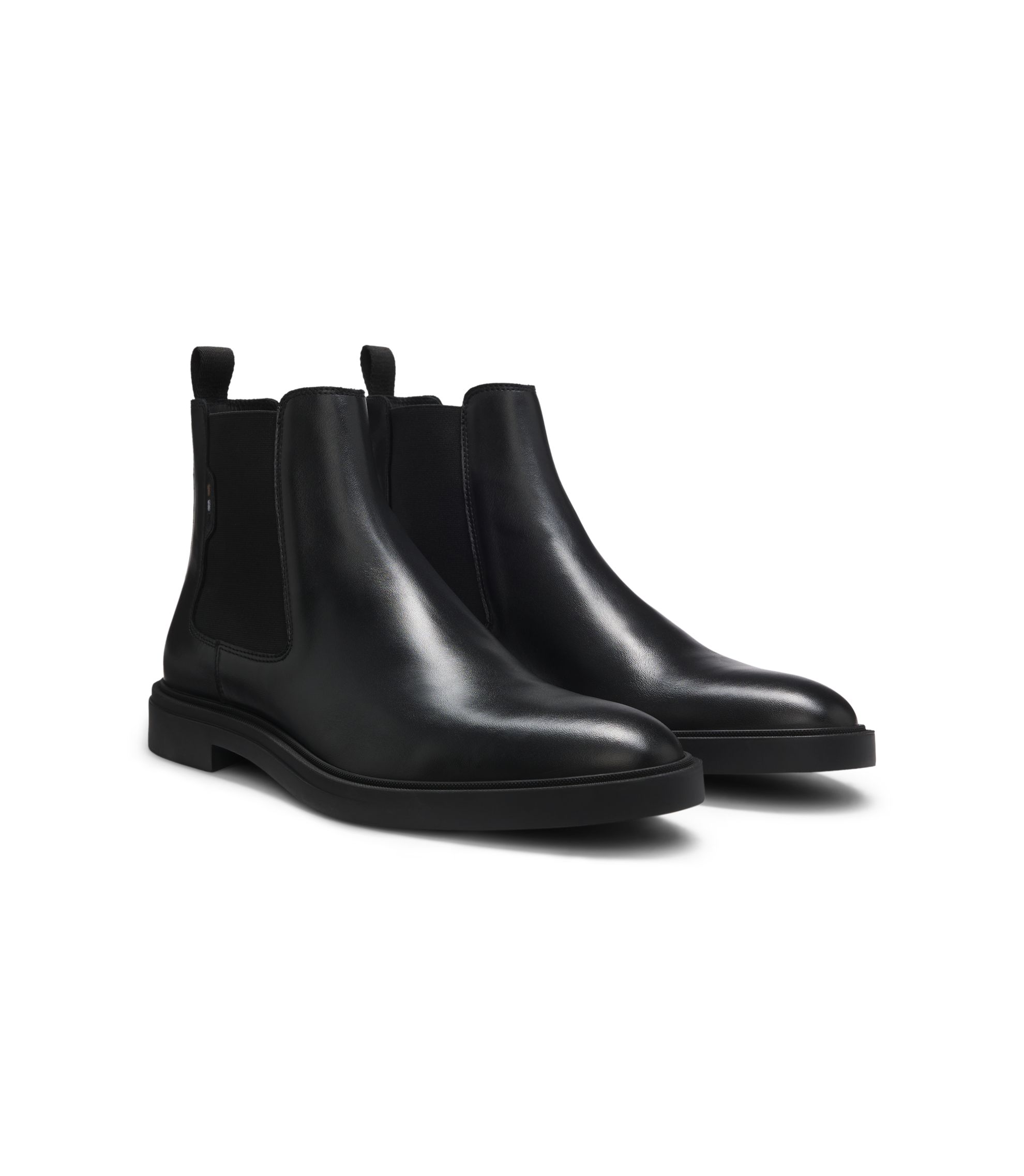 Polished Leather Chelsea Boots