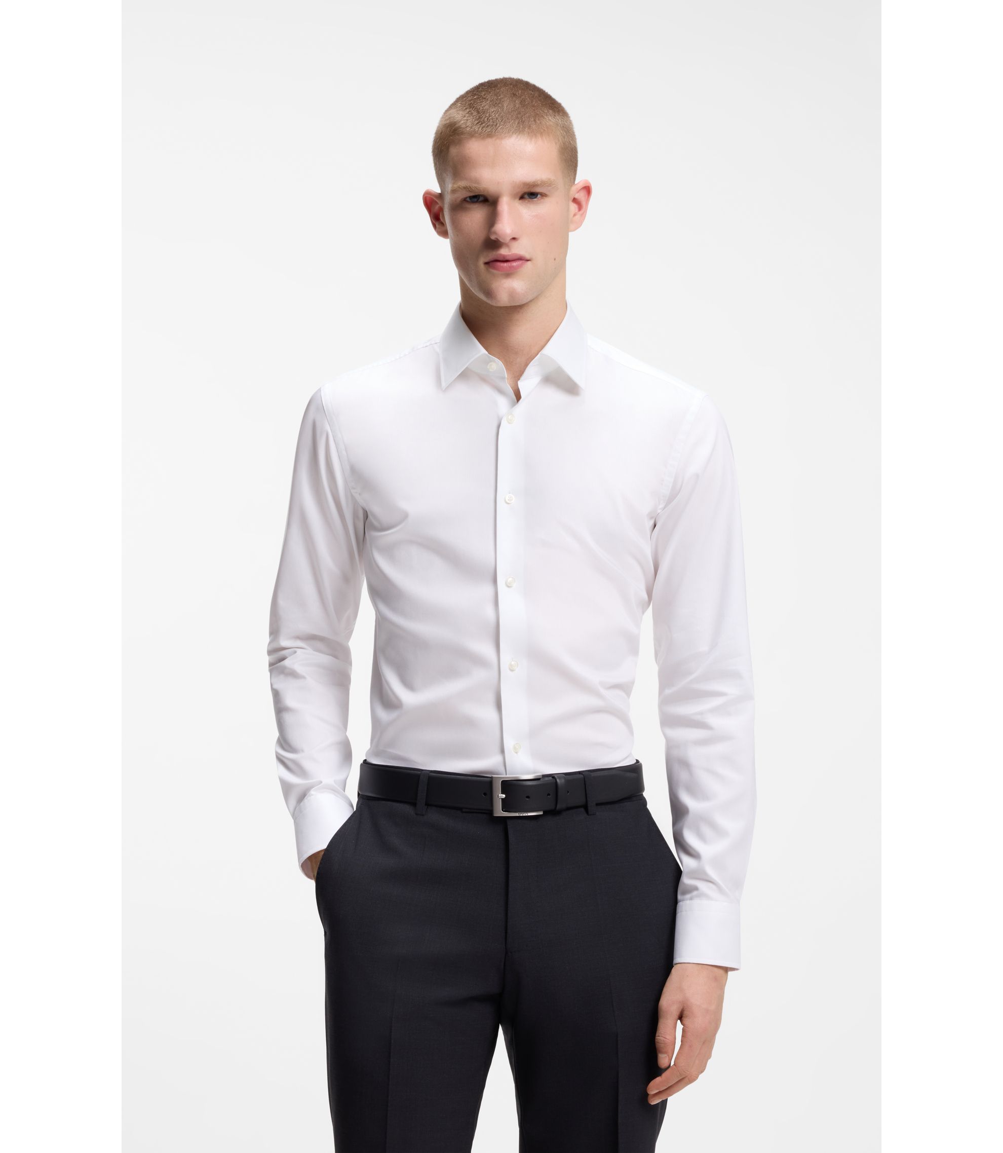 H-Hank Easy-Iron Cotton Poplin Shirt
