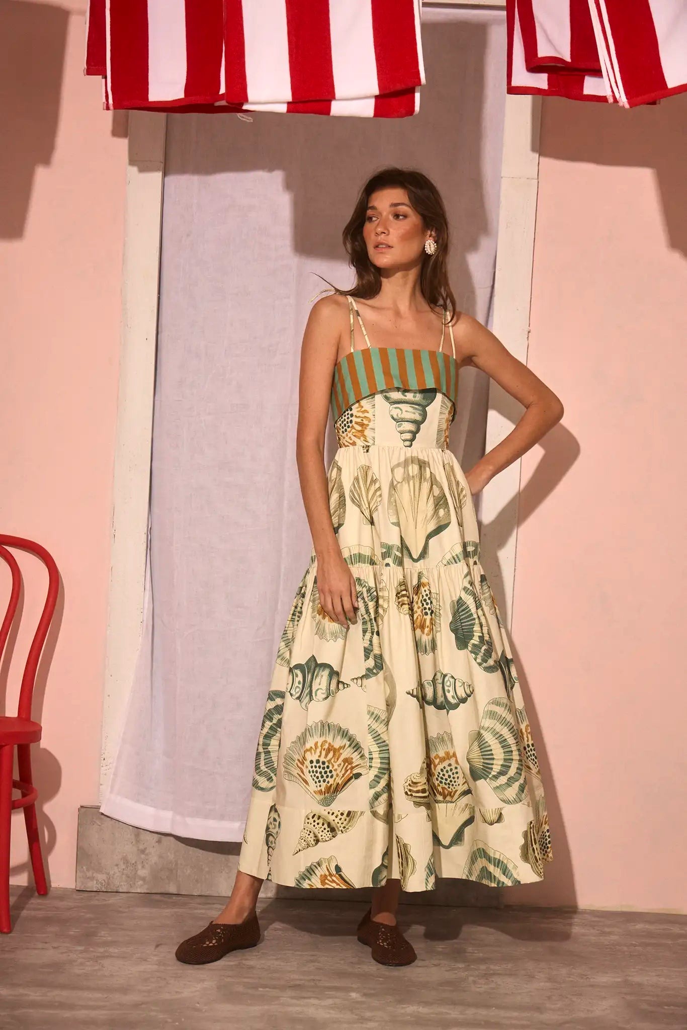 Full-length look showing the easy midi sweep