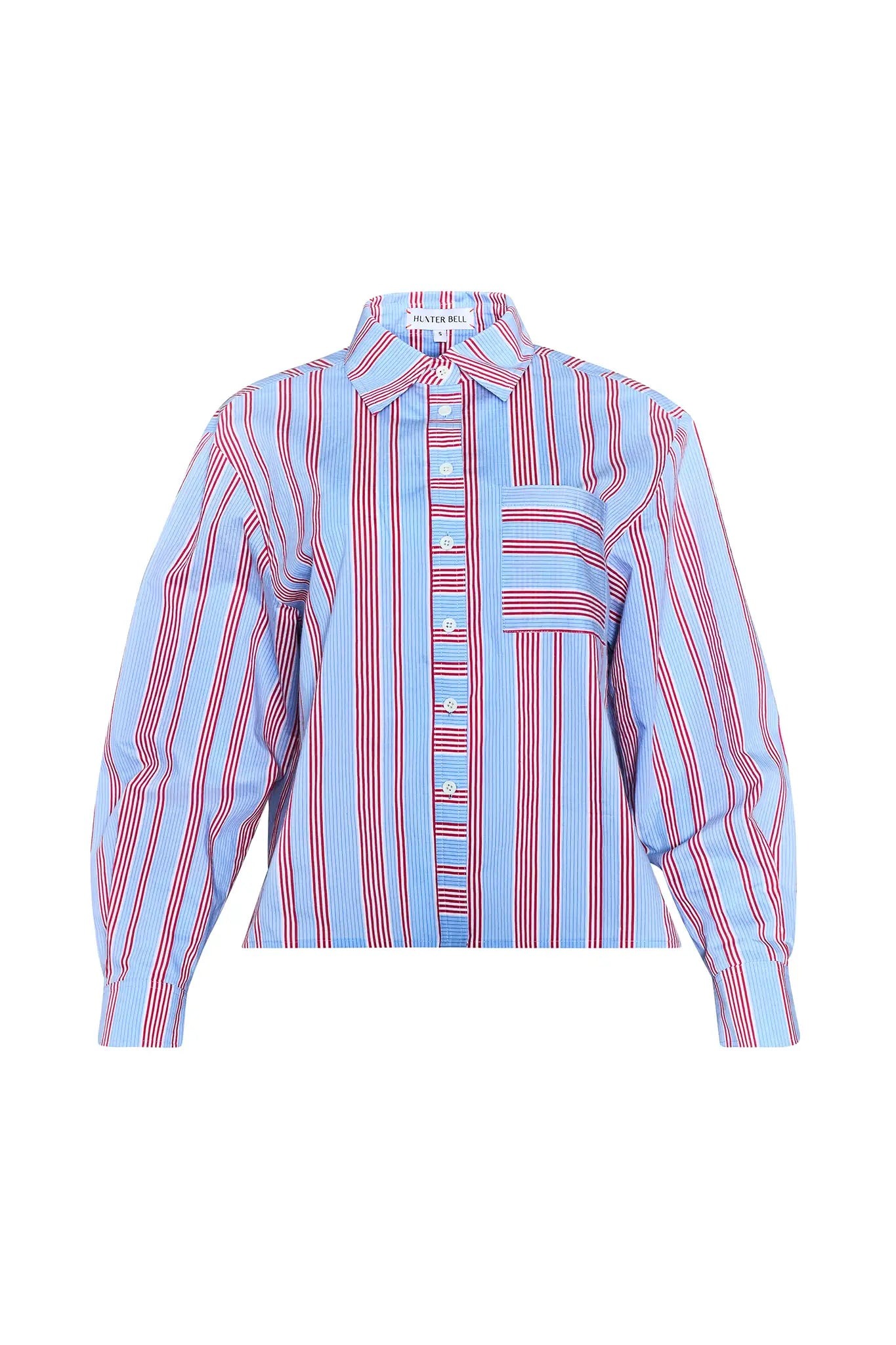 Isolated product shot of the cropped button-down