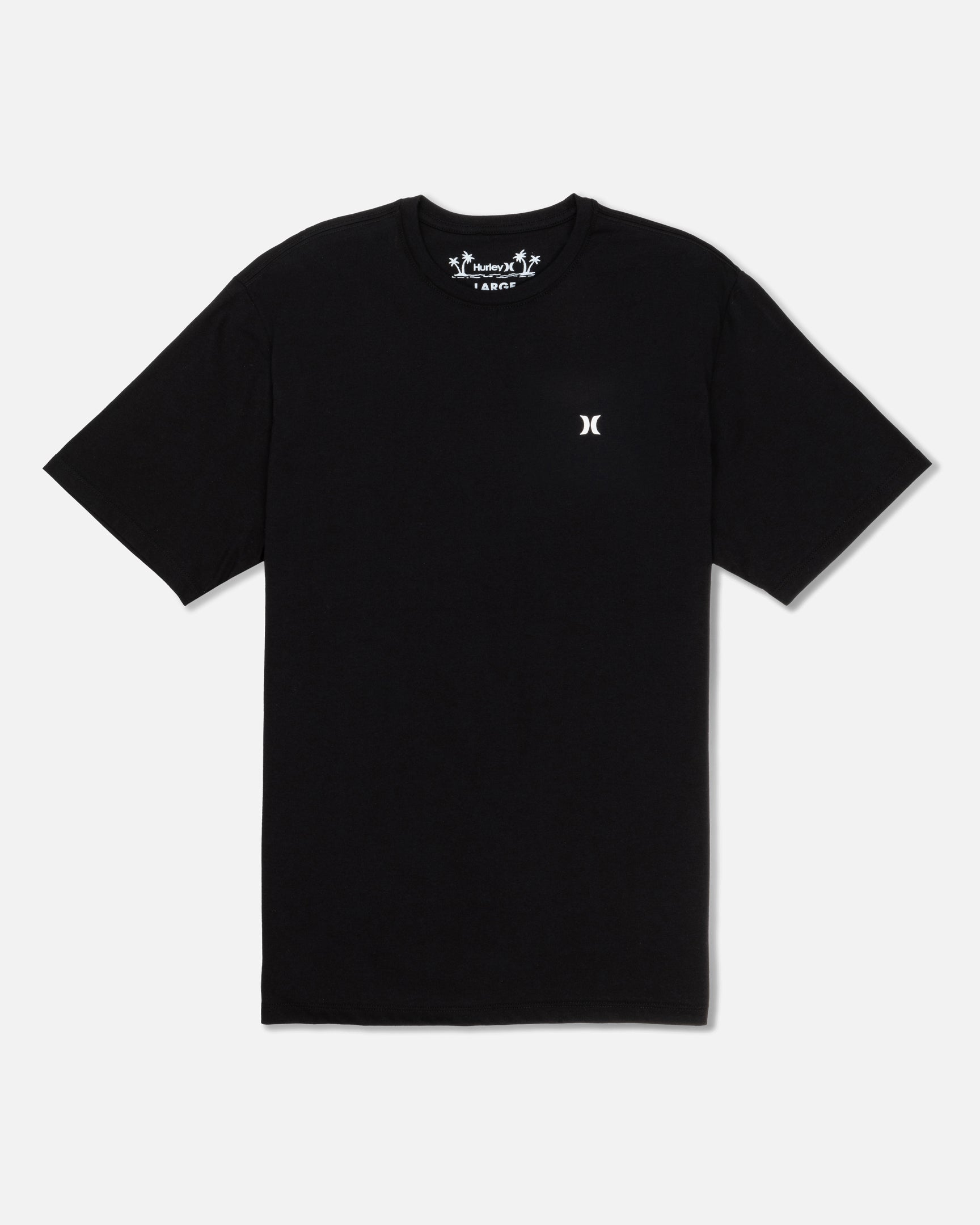 Flat lay of the tee and chest logo placement.