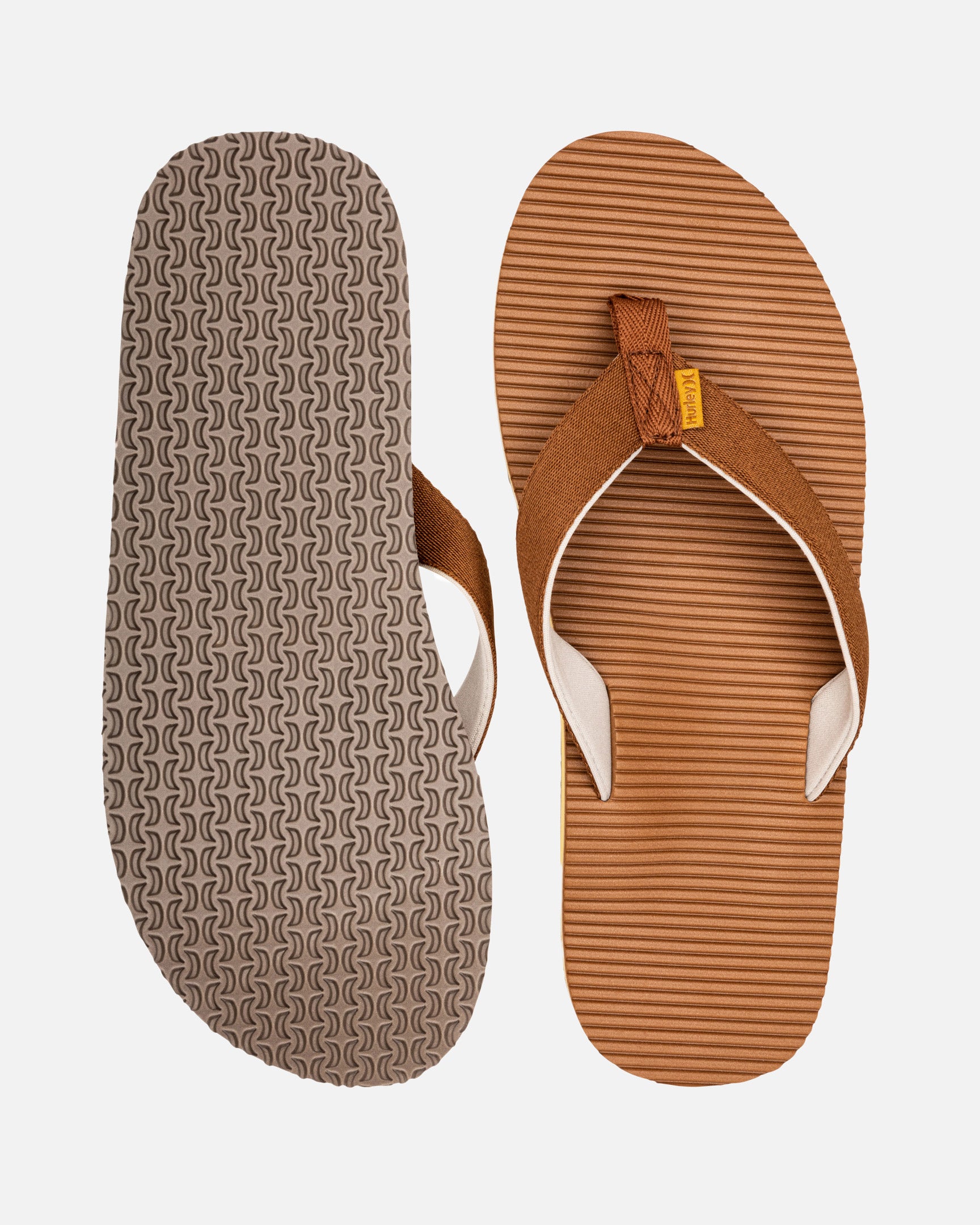 Bronzed pair with outsole and footbed visible.