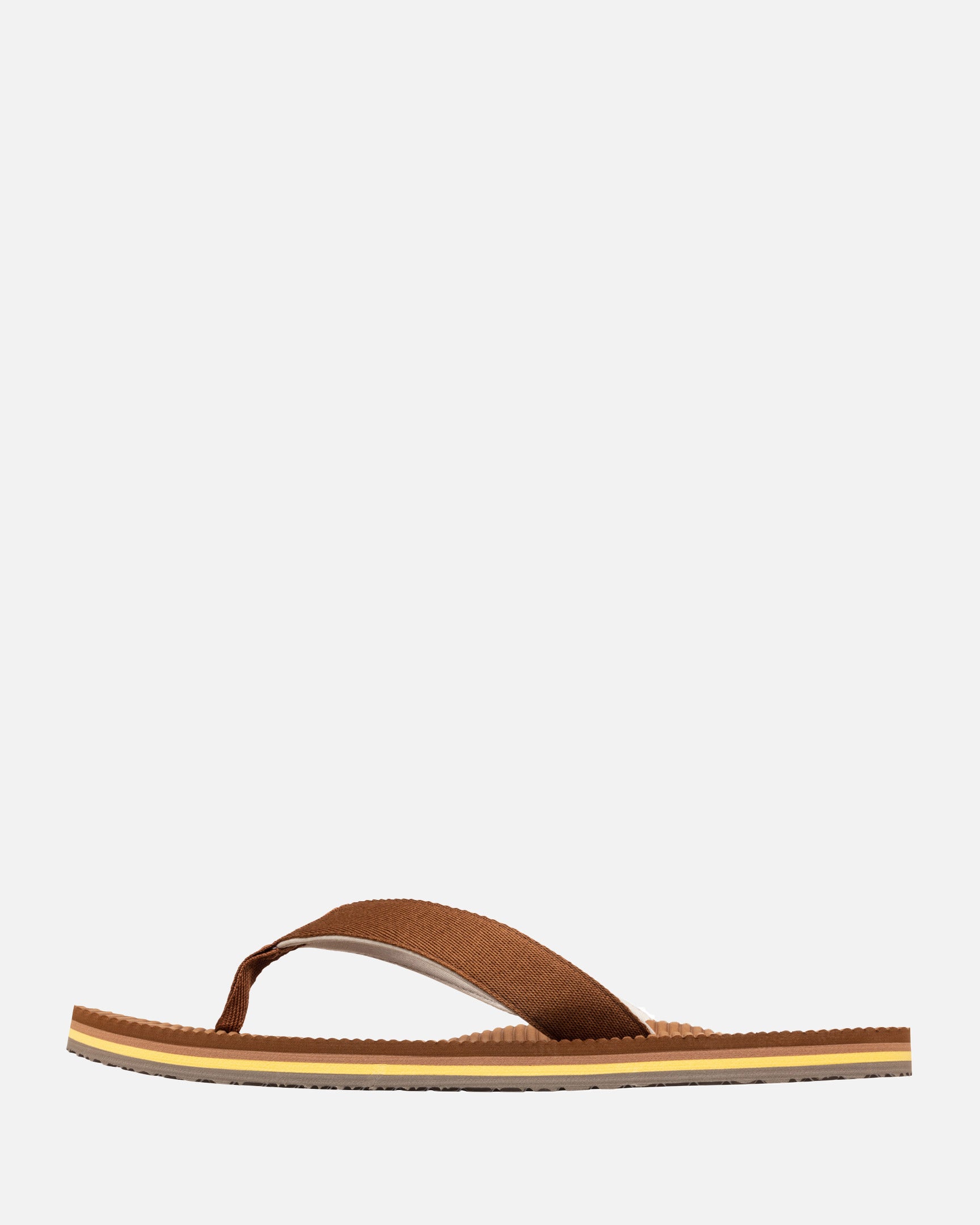 Bronzed side profile showing the layered sole.