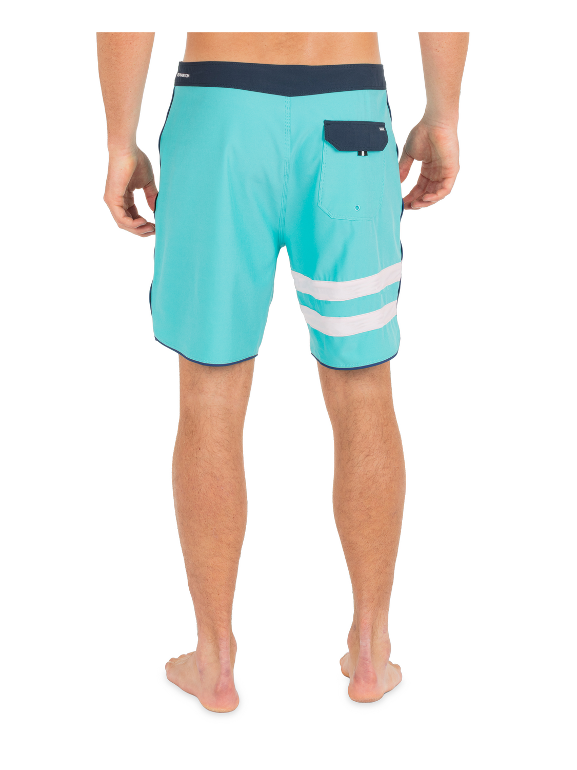 Rear view with the back pocket and stripe placement.