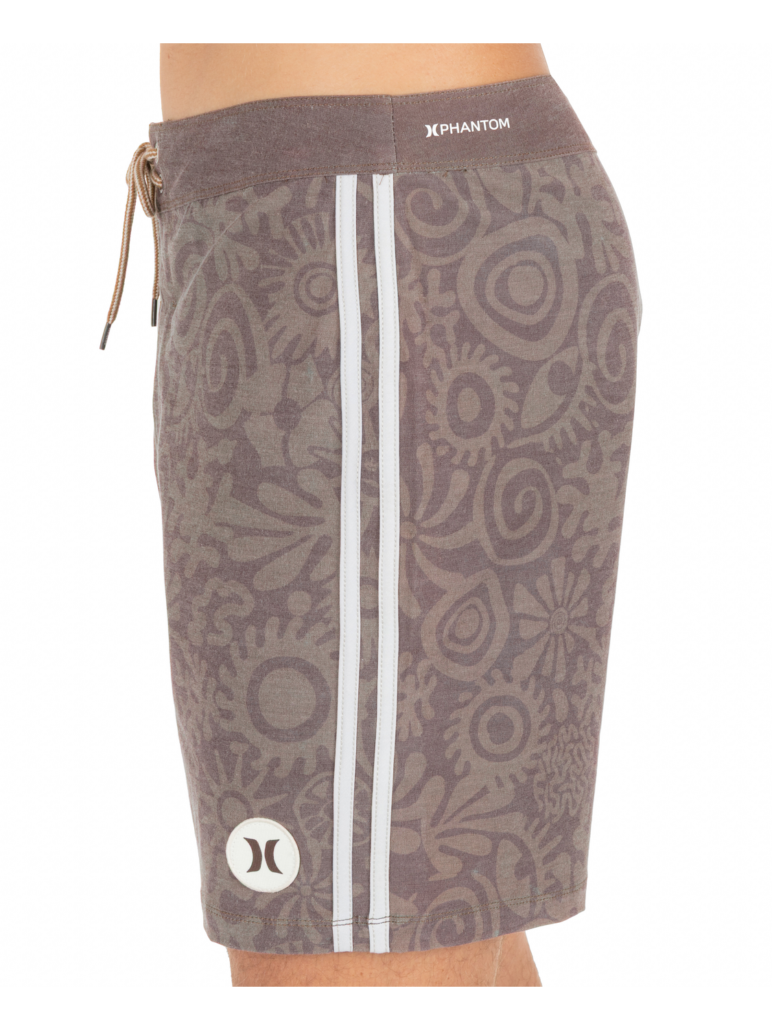 Close detail of the pattern and stripe treatment.