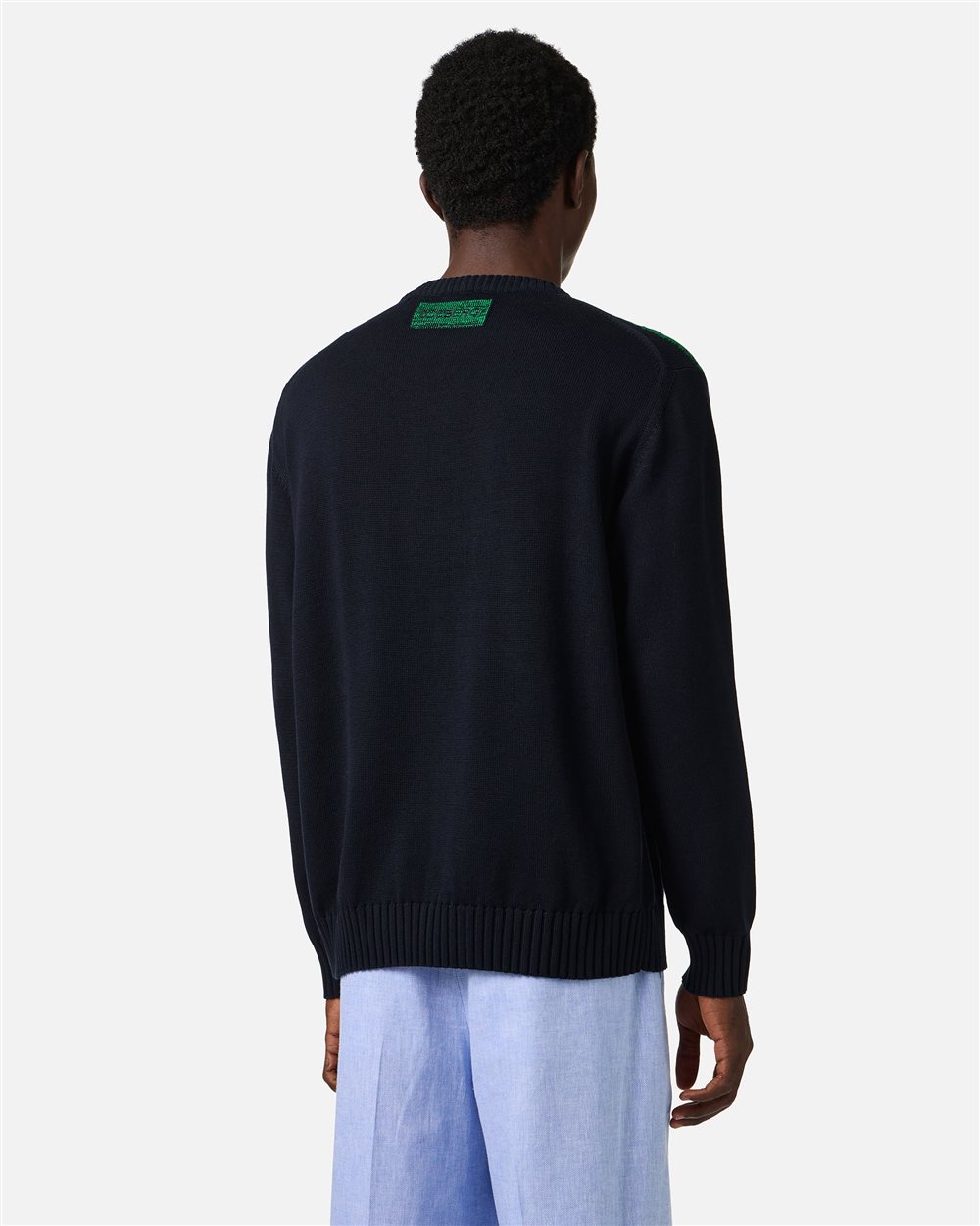 Back view of the clean cotton knit