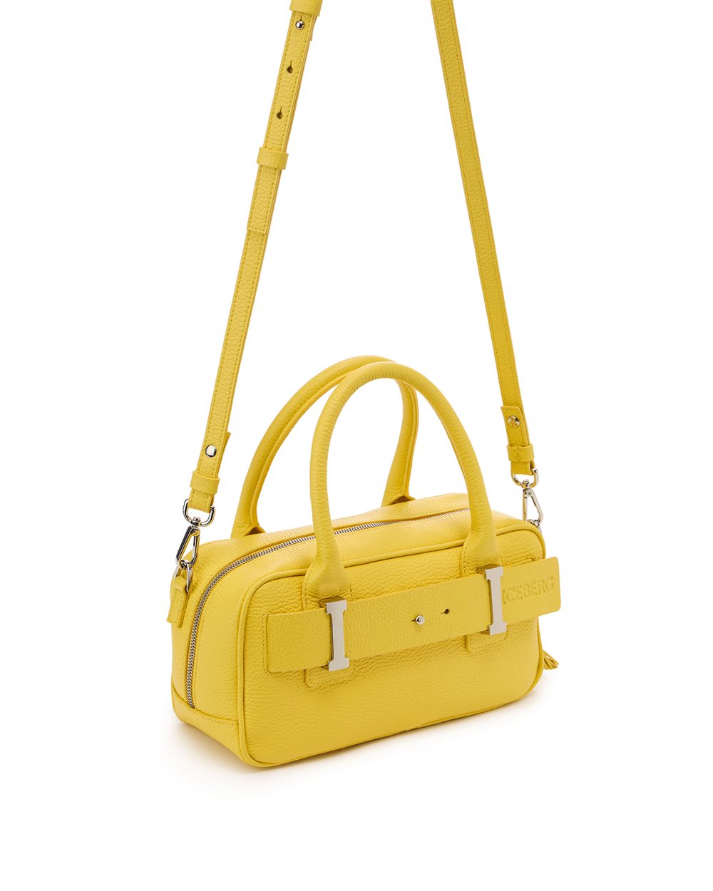 Side view emphasizing the top handles
