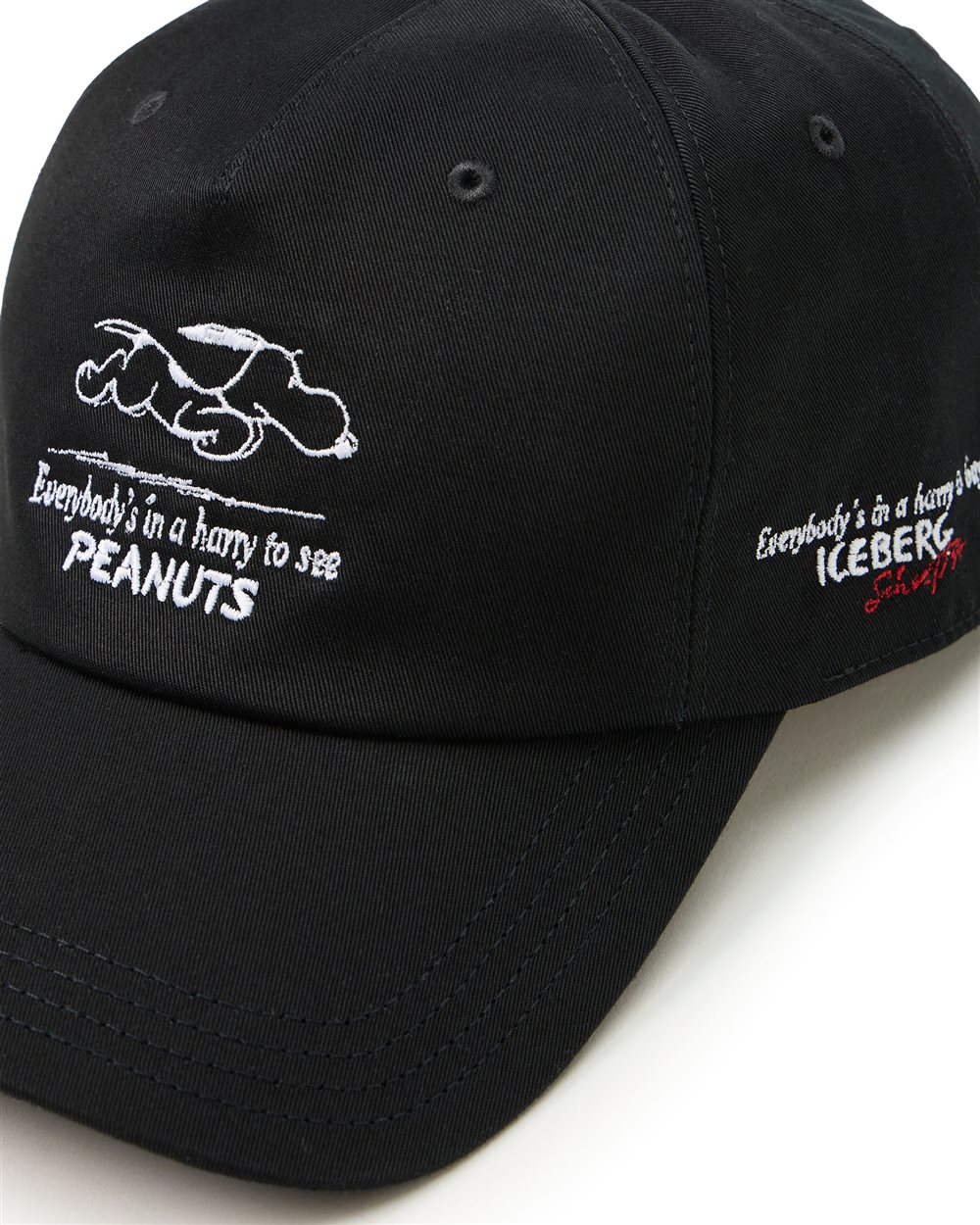 Black Snoopy cap side view