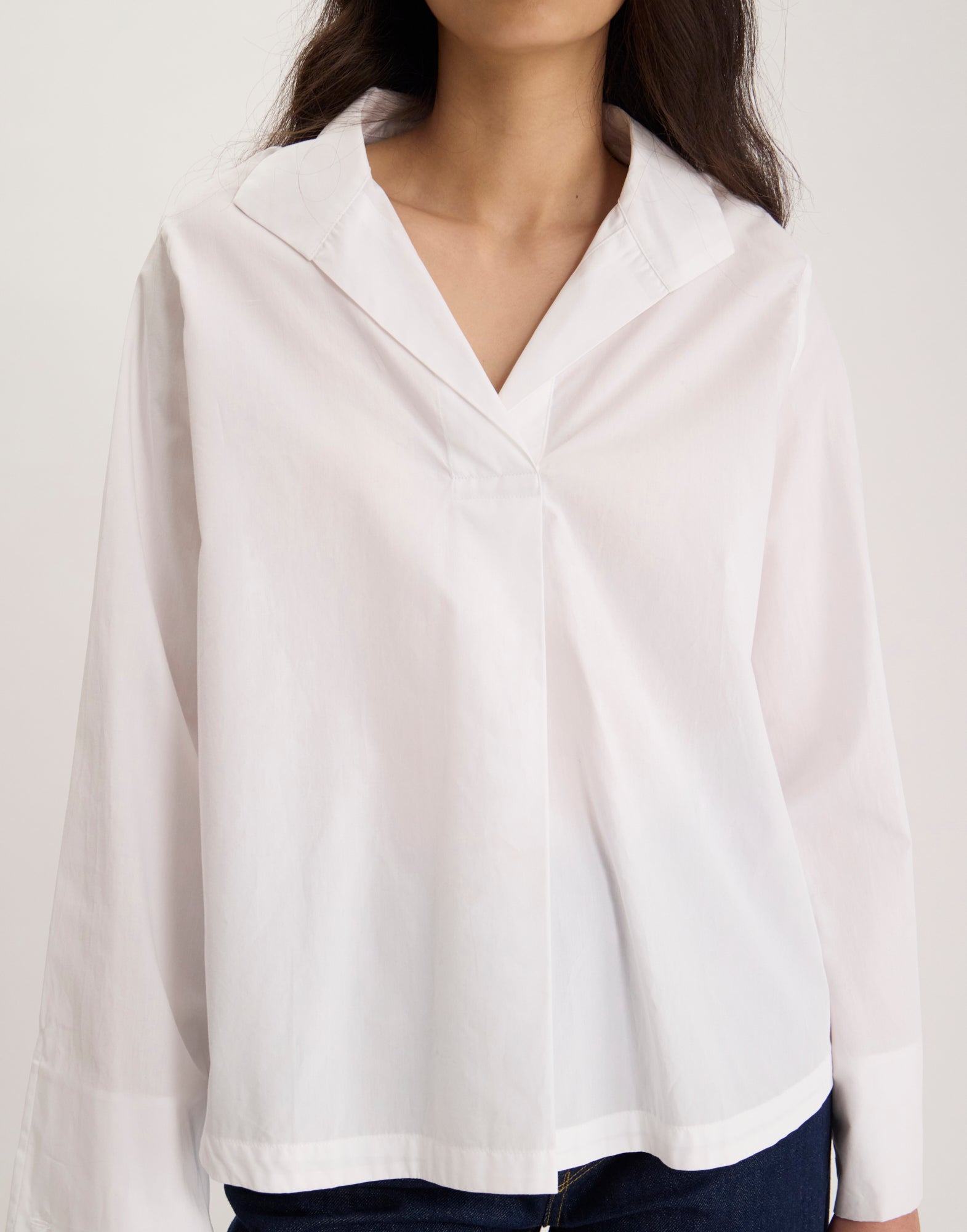 collar and placket detail