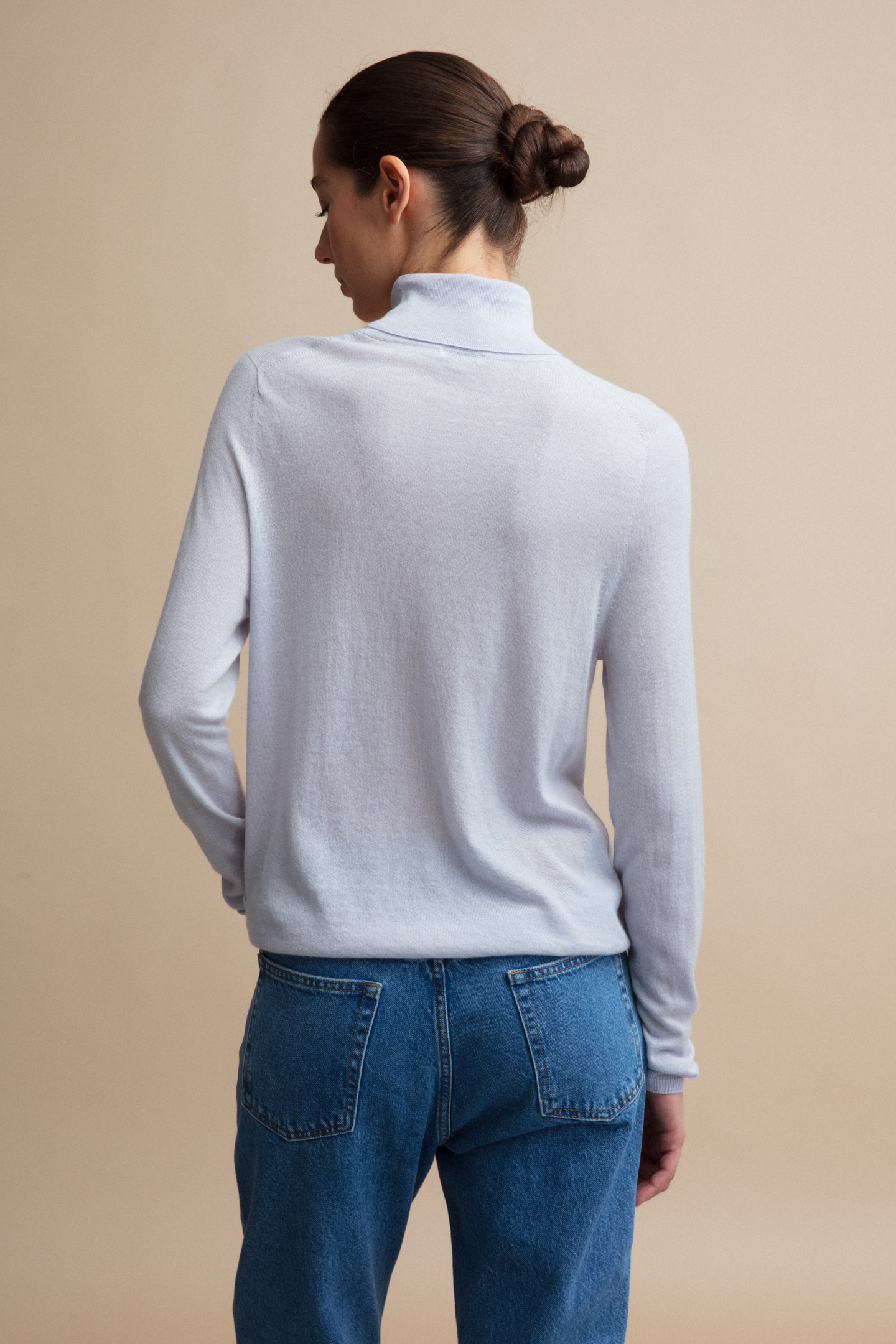 Back view in the same superfine knit