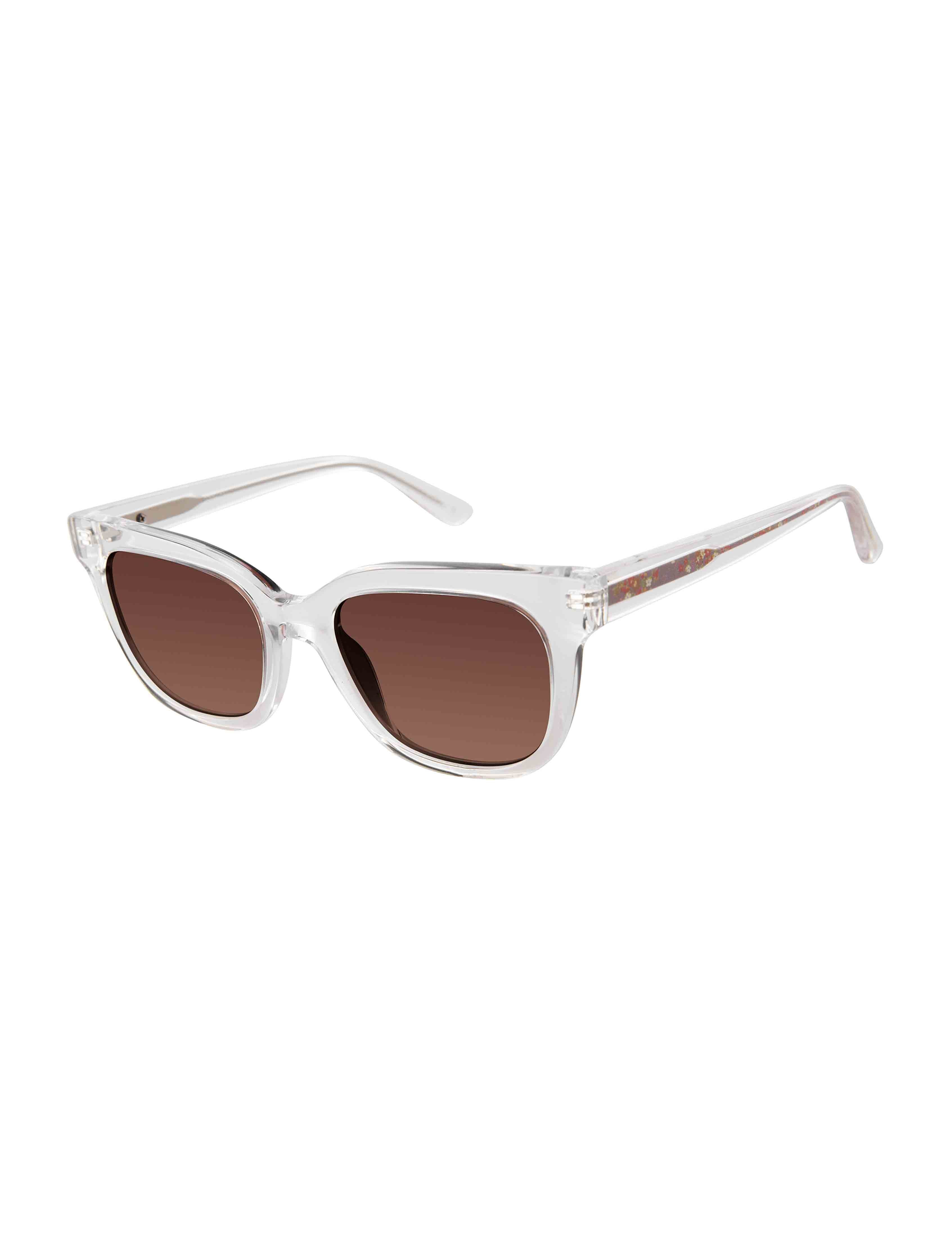 Clear frame with brown gradient lenses