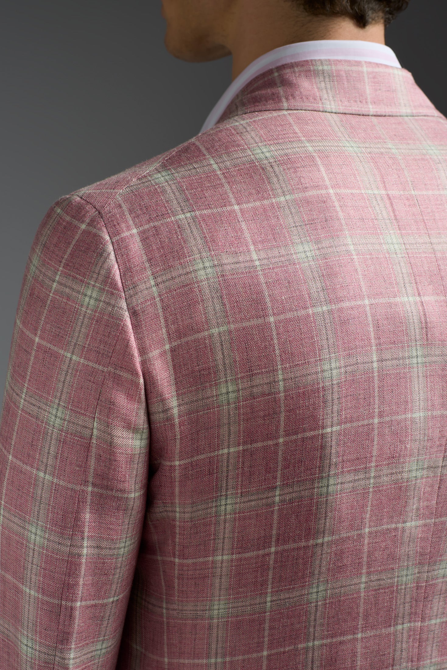 Wool Silk and Linen Capri Blazer on-body styling