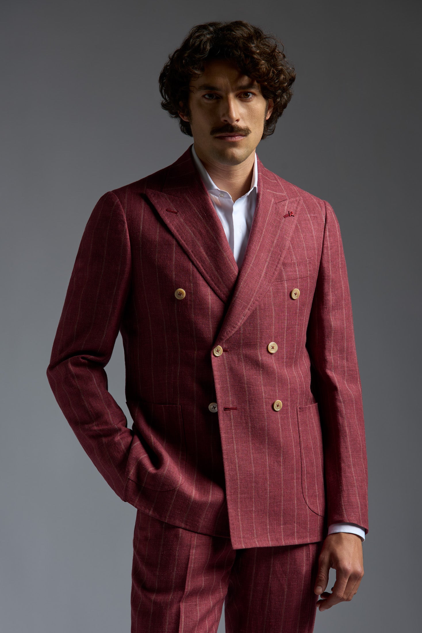 Capri Double Breasted Suit three-quarter angle