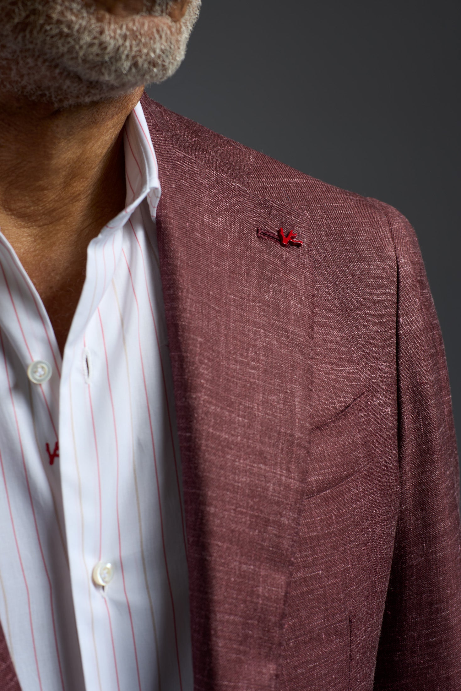 Wool Cashmere Silk and Linen Marechiaro Blazer back view