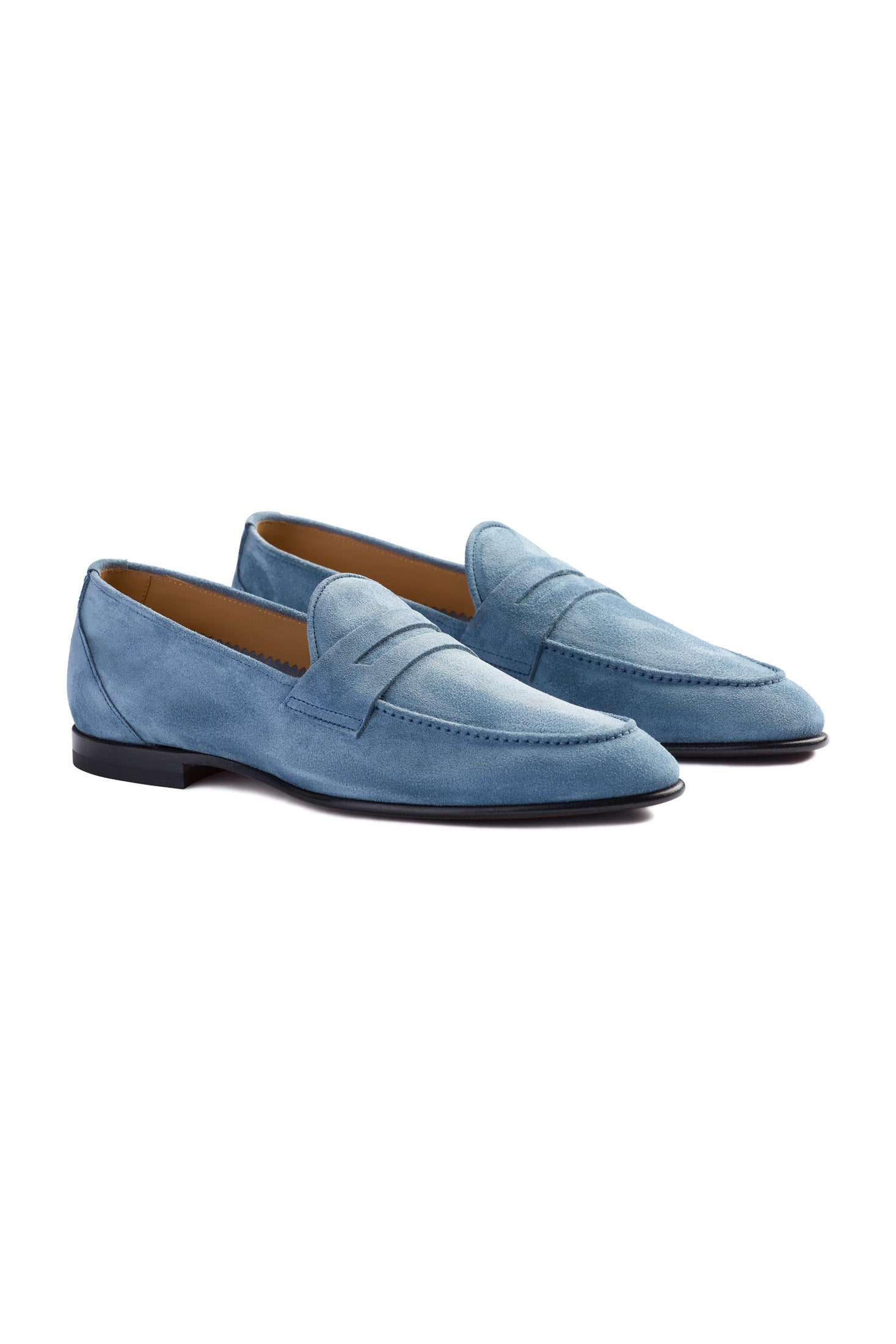 Unlined Suede Penny Loafer top view