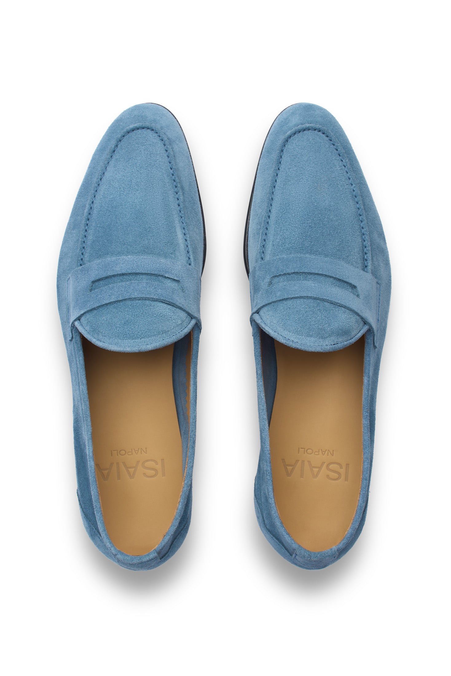 Unlined Suede Penny Loafer front angle