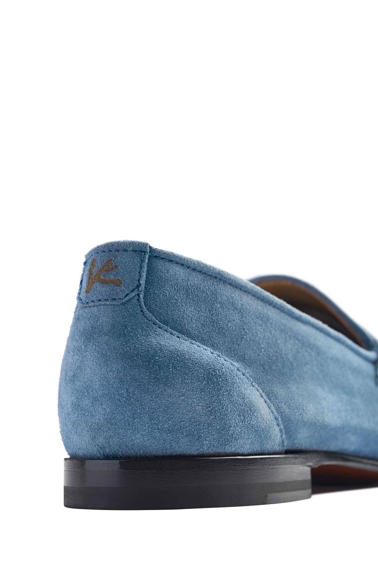 Unlined Suede Penny Loafer suede or penny strap detail