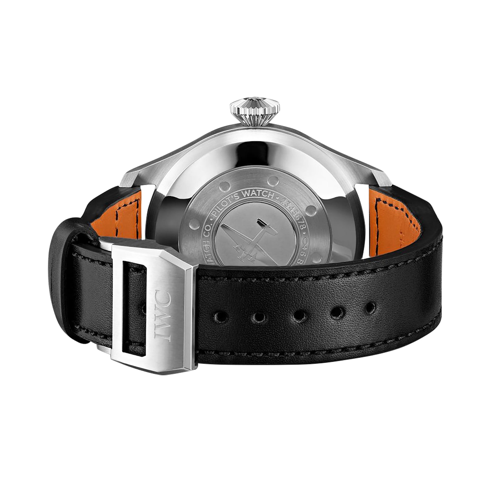 Strap and caseback angle highlighting the heavy-duty buckle