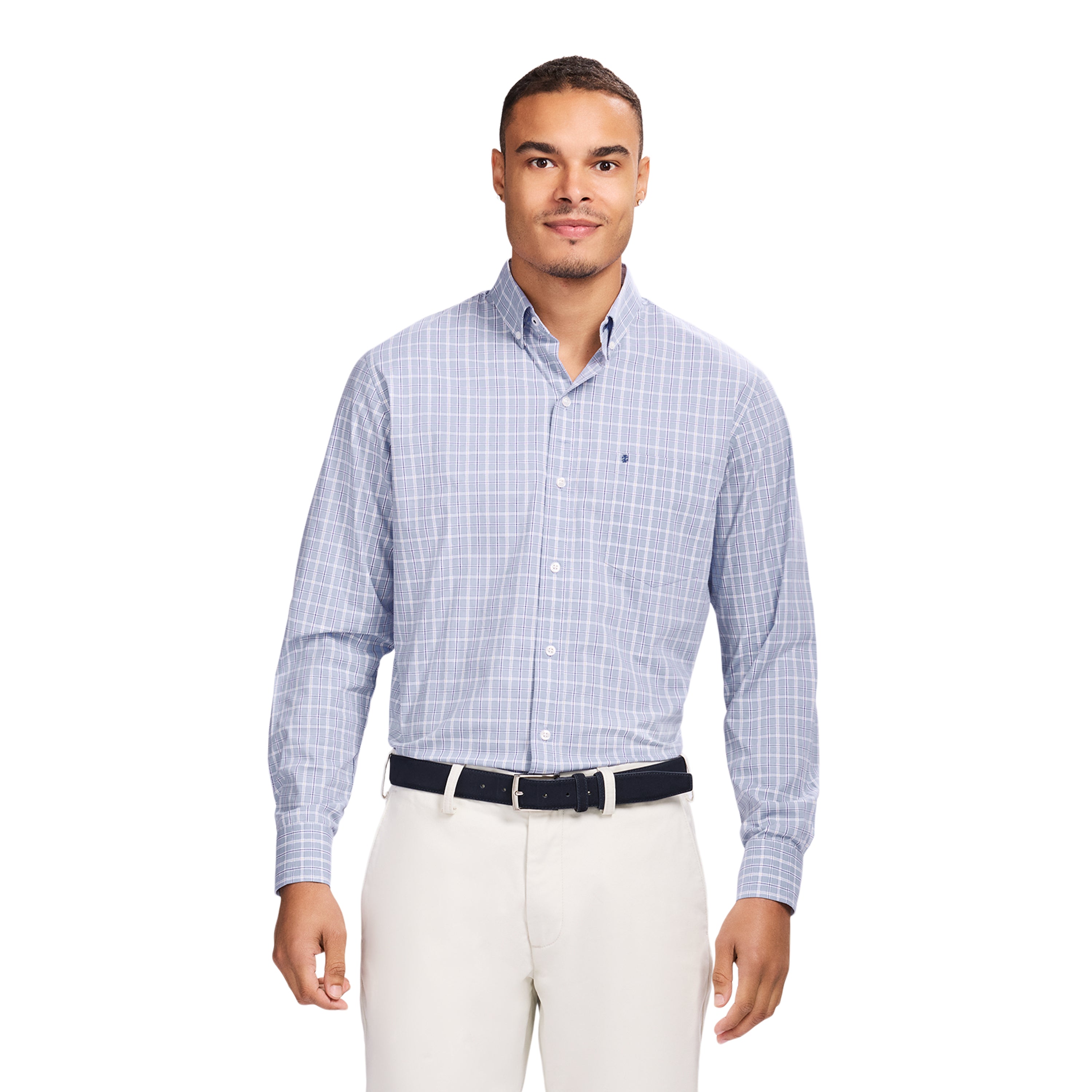 Performance Comfort Plaid Button-Down Shirt