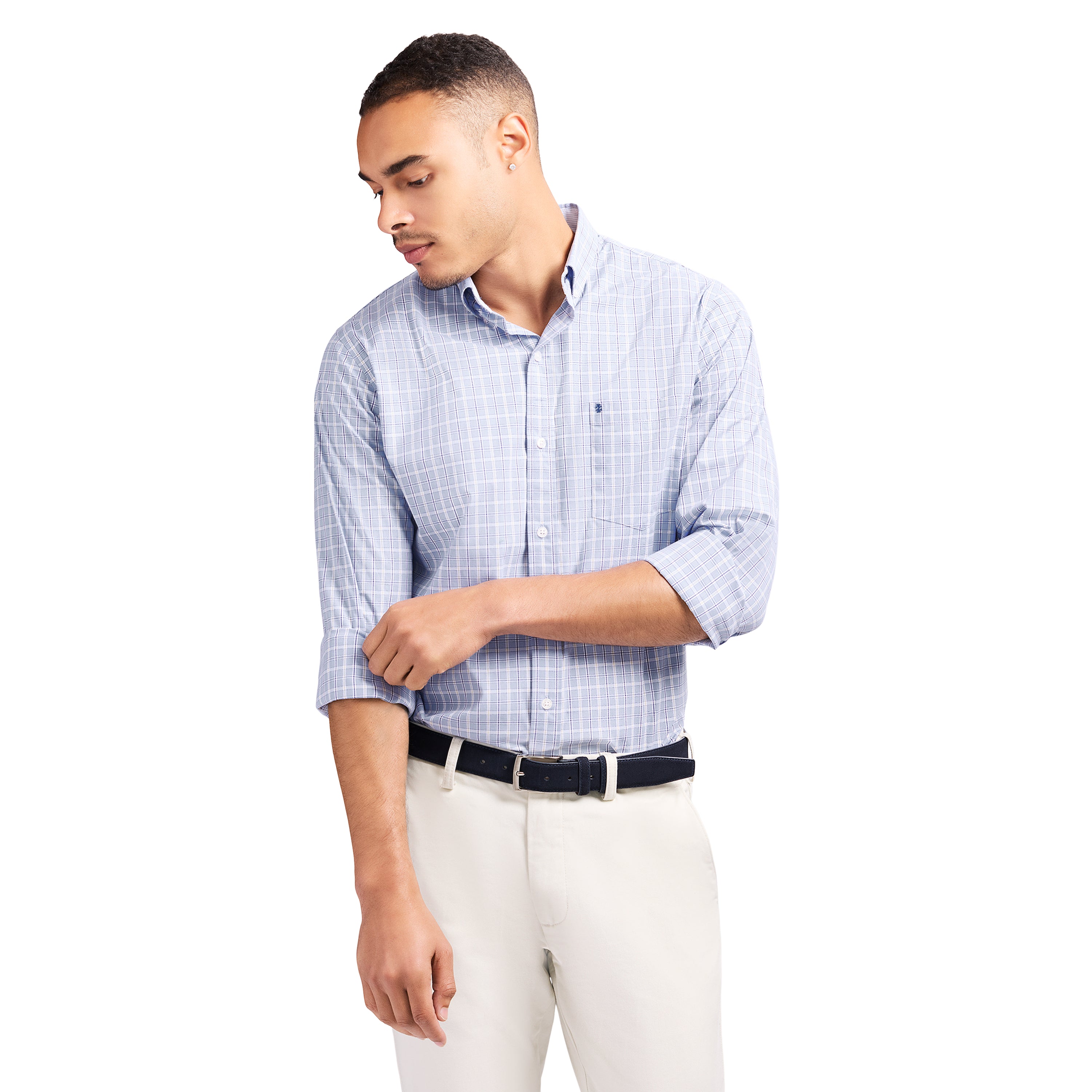 Rolled-sleeve styling view