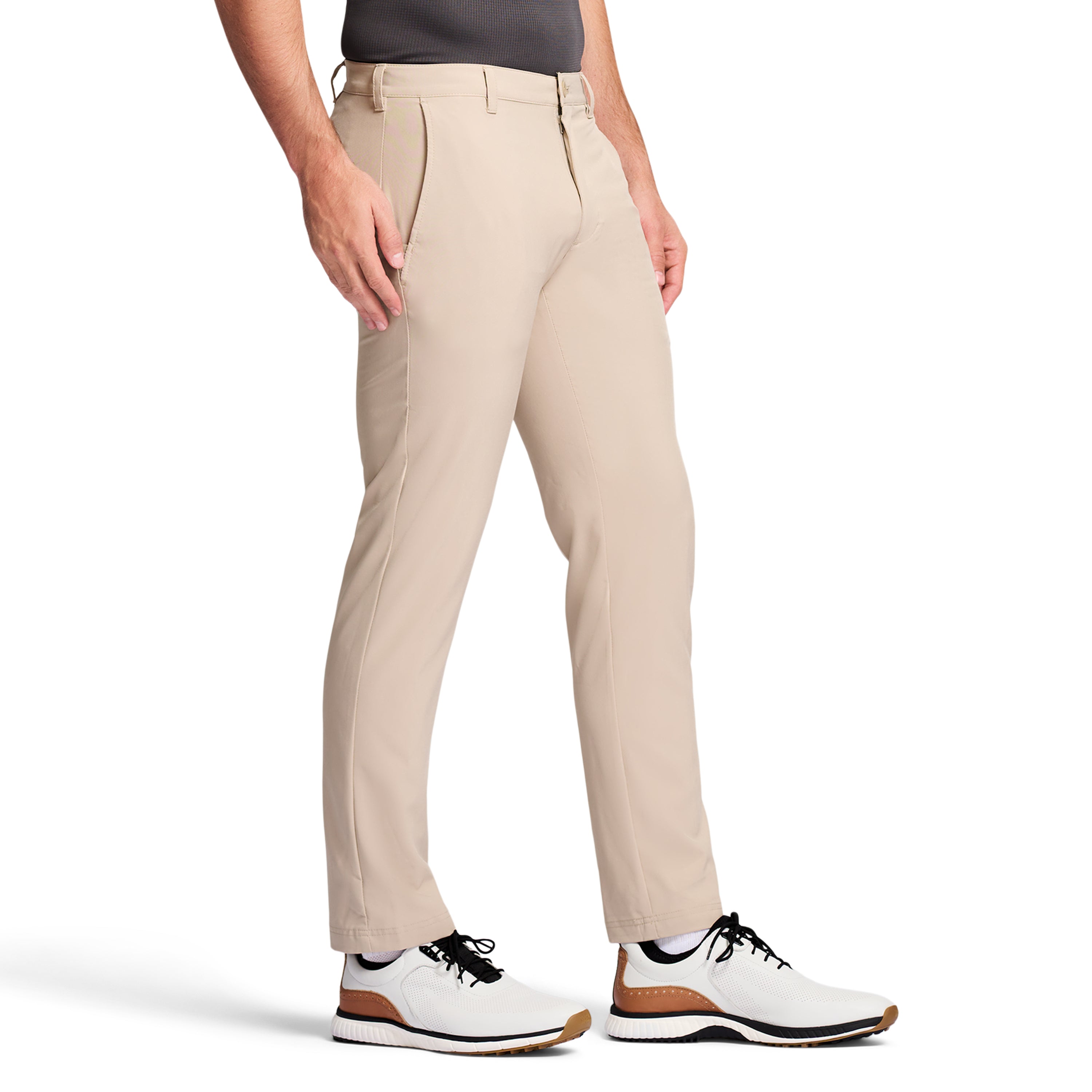Side profile of the straight leg