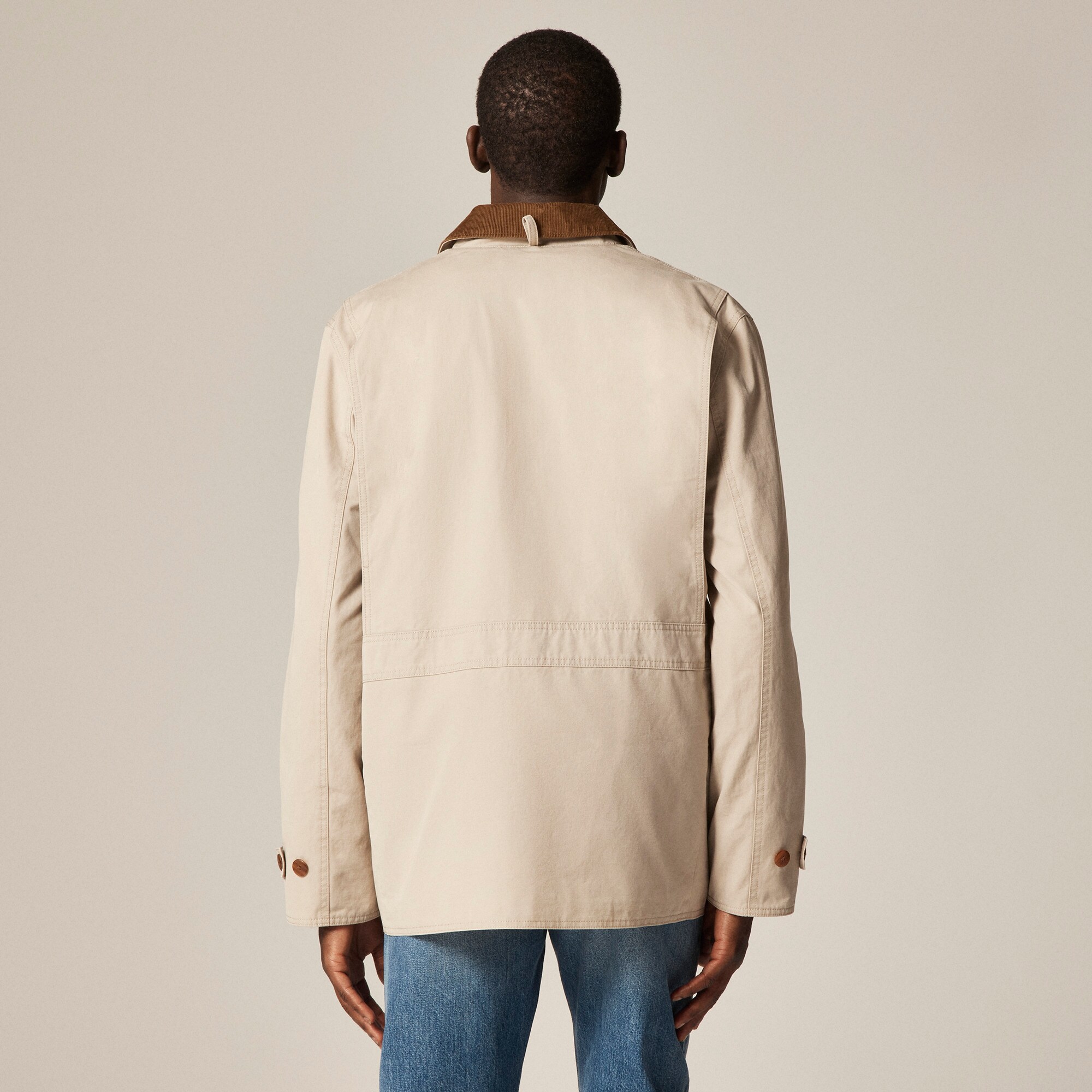 Worn view — the relaxed, borrowed-from-the-boys proportion