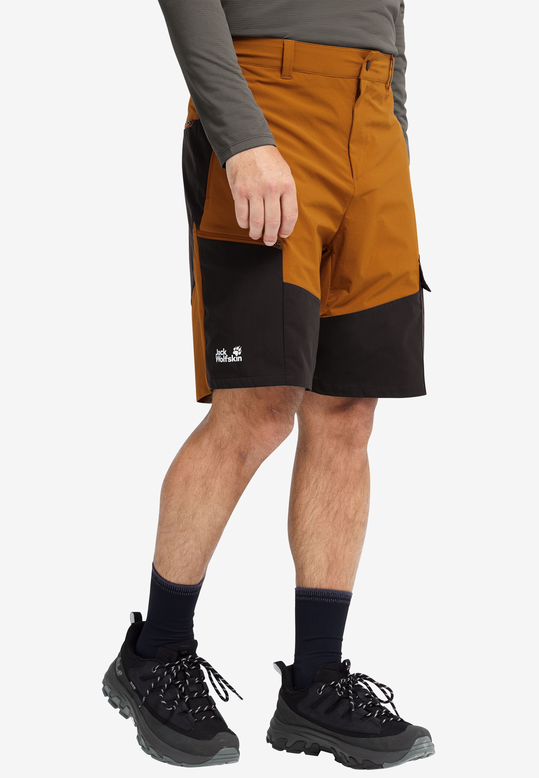 On-foot front-quarter view with the lugged sole visible