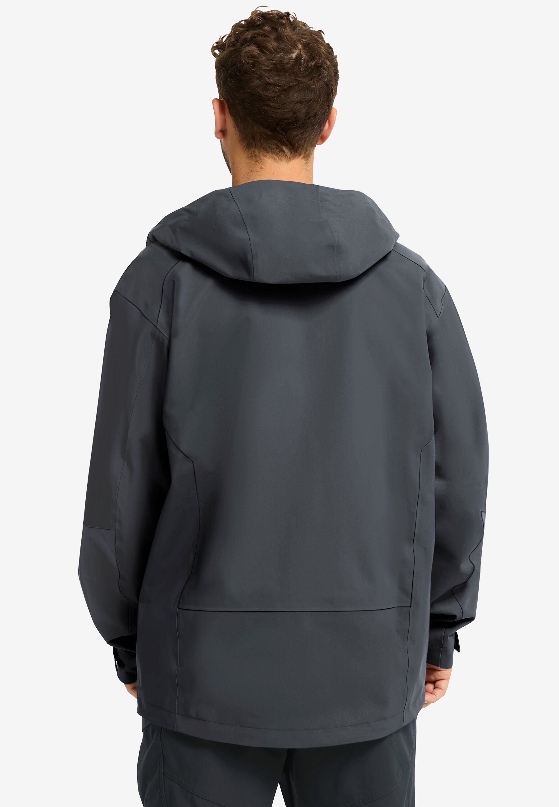 Rear view with hood structure fully visible
