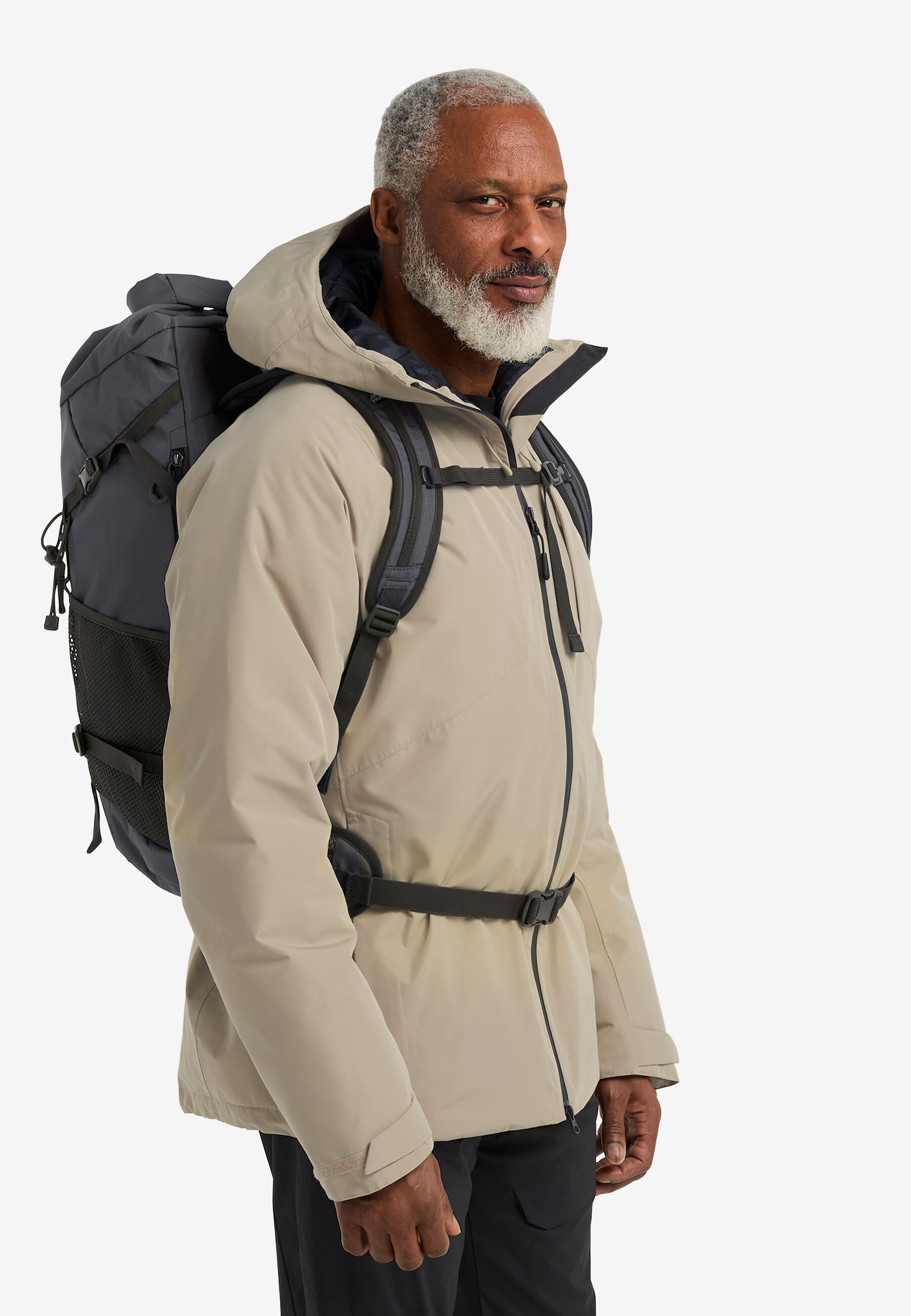 Side carry view showing the long climbing-friendly shape